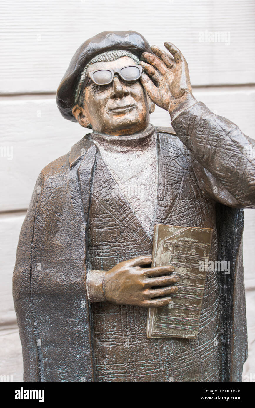 Sculpture of musician Evert Taube in Stockholm, Sweden Stock Photo