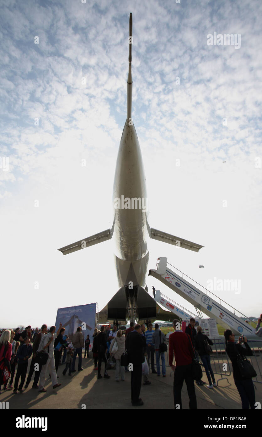 Tupolev Tu-144 at the MAKS-2013 Stock Photo