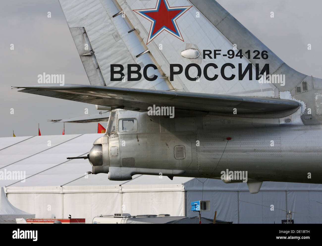 Turbo-propeller strategic bomber-rocket carrier Tupolev Tu-95MS Bear Stock Photo