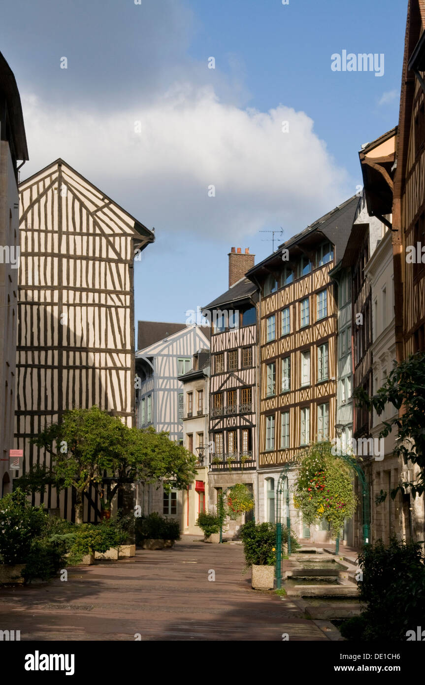 Halftimbered Houses, Rouen, Normandy, France Stock Photo Alamy