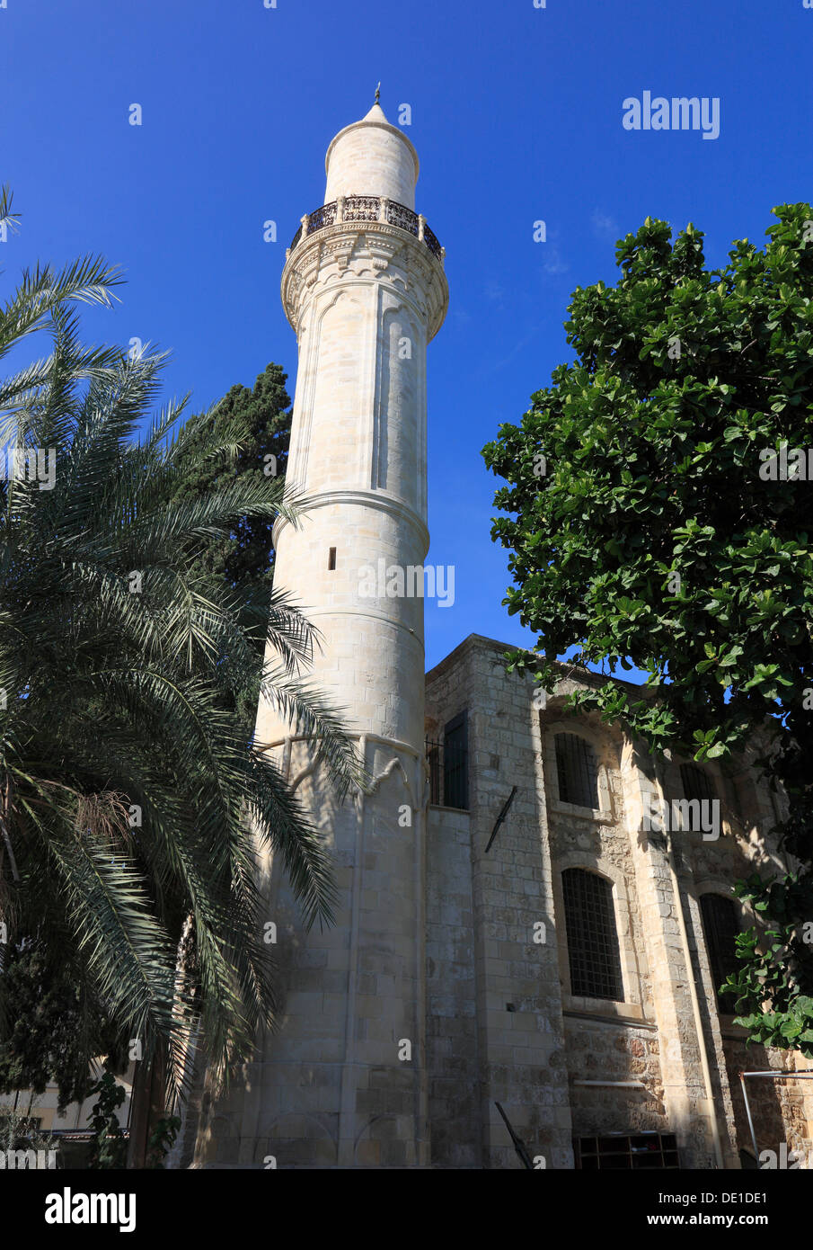 Cyprus, Larnaca, Larnaca, in the old town, Kebir Mosque Stock Photo