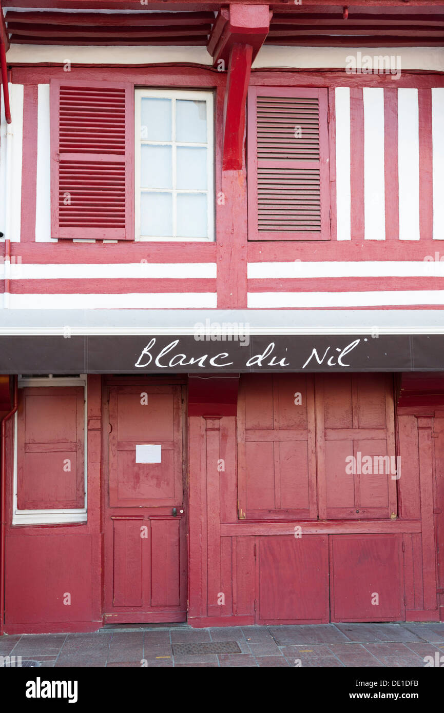 The Blanc du Nil  restaurant at Honfleur Normandy France Stock Photo