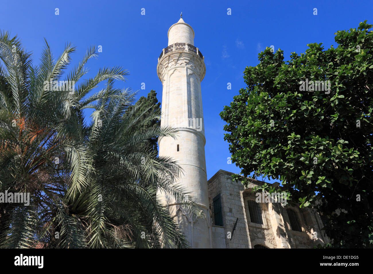 Cyprus, Larnaca, Larnaca, in the old town, Kebir Mosque Stock Photo