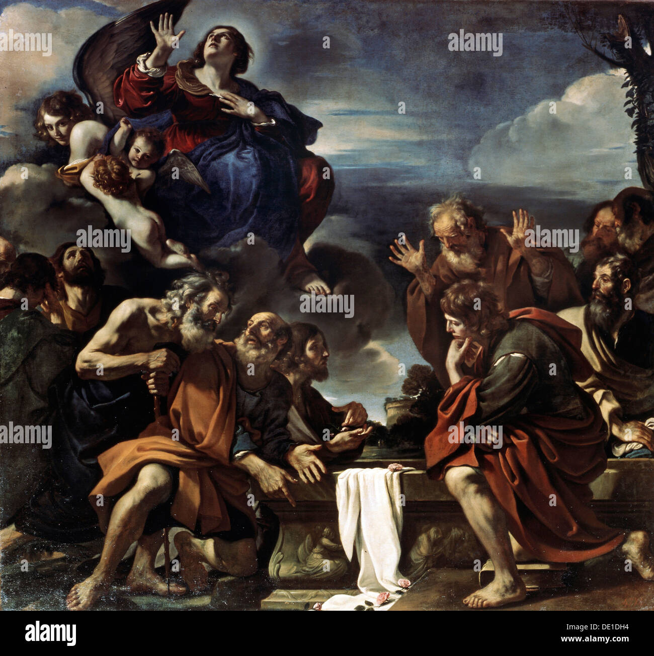 'The Assumption of the Blessed Virgin Mary', 1623.  Artist: Guercino Stock Photo