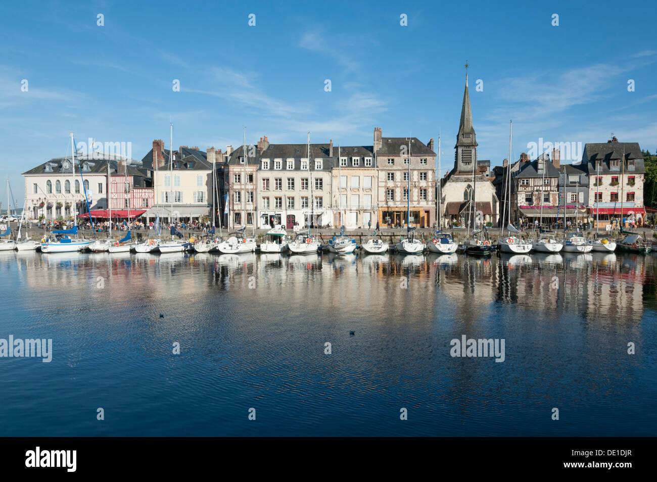 The harbour and port at Honfleur Normandy France with pleasure boats ...