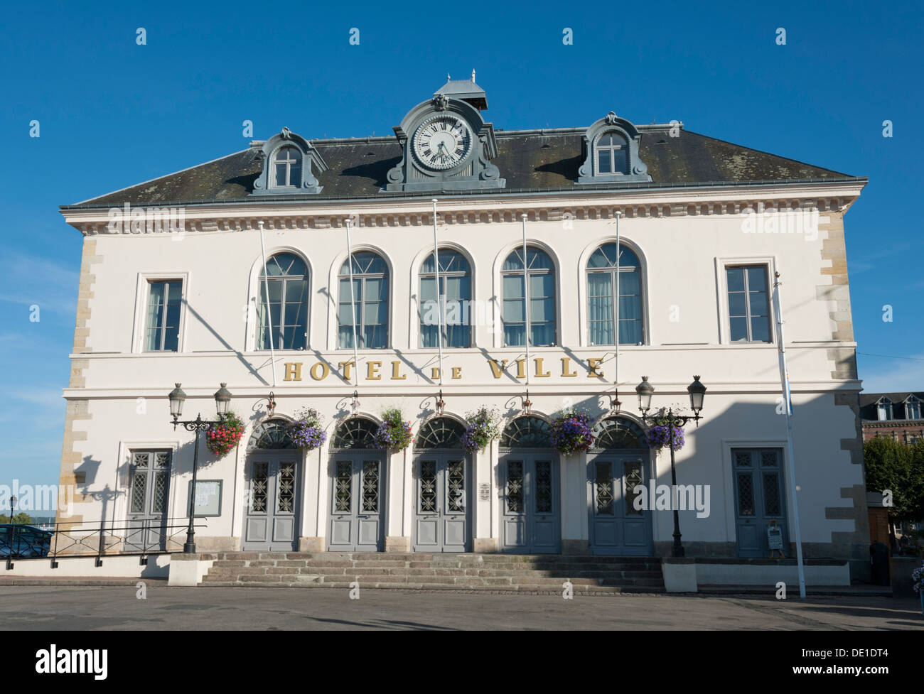 The Hotel de Ville Honfleur Normandy France Stock Photo