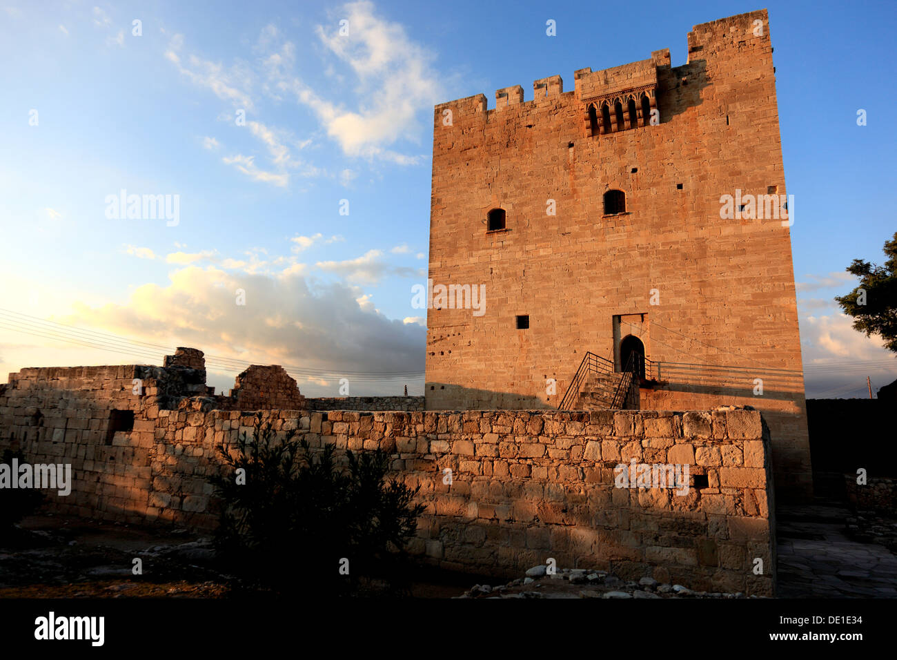 Cyprus Kolossi Castle is a stronghold outside the city of Limassol, Lemesos, Limassol, built in 121 Stock Photo