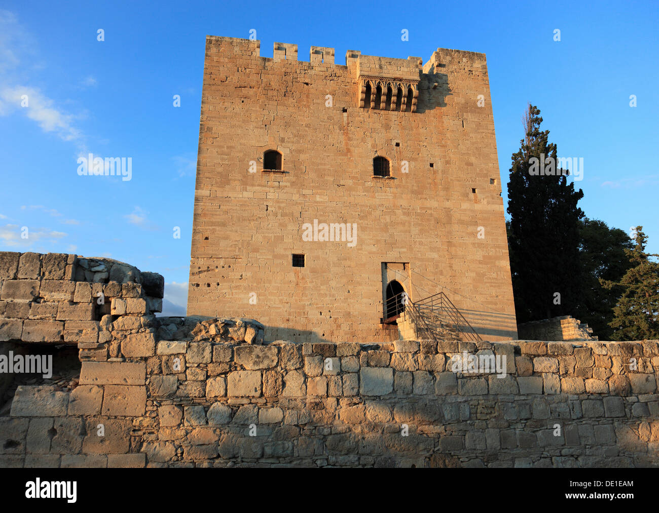 Cyprus Kolossi Castle is a stronghold outside the city of Limassol, Lemesos, Limassol, built in 121 Stock Photo