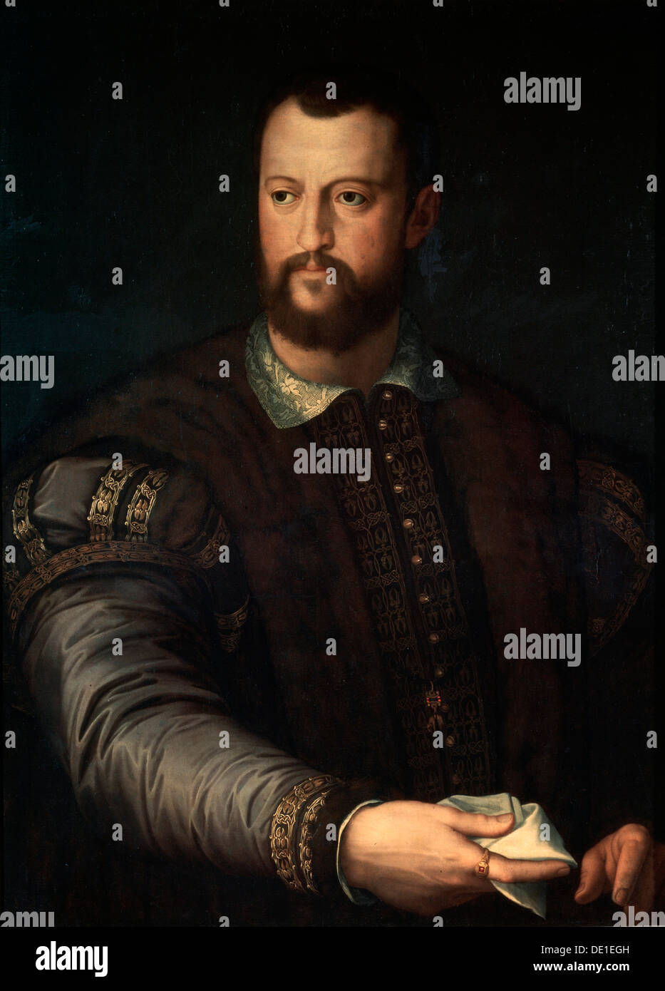 'Portrait of Grand Duke of Tuscany Cosimo I de' Medici', (1519-1574), after 1560.  Artist: Agnolo Bronzino Stock Photo