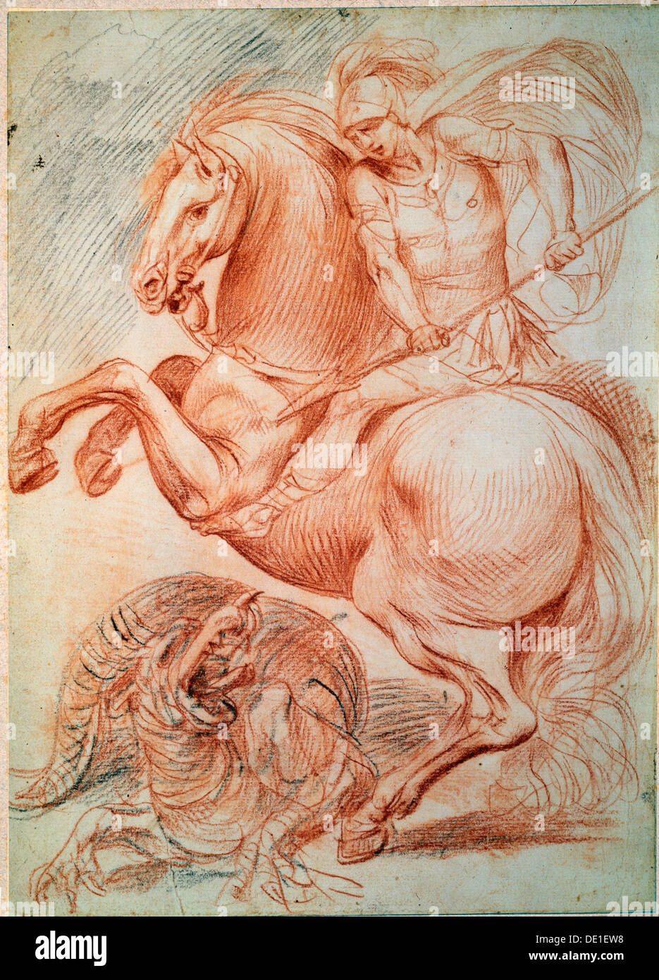 'Saint George and the Dragon', 17th century. Artist: Giuseppe Cesari Stock Photo