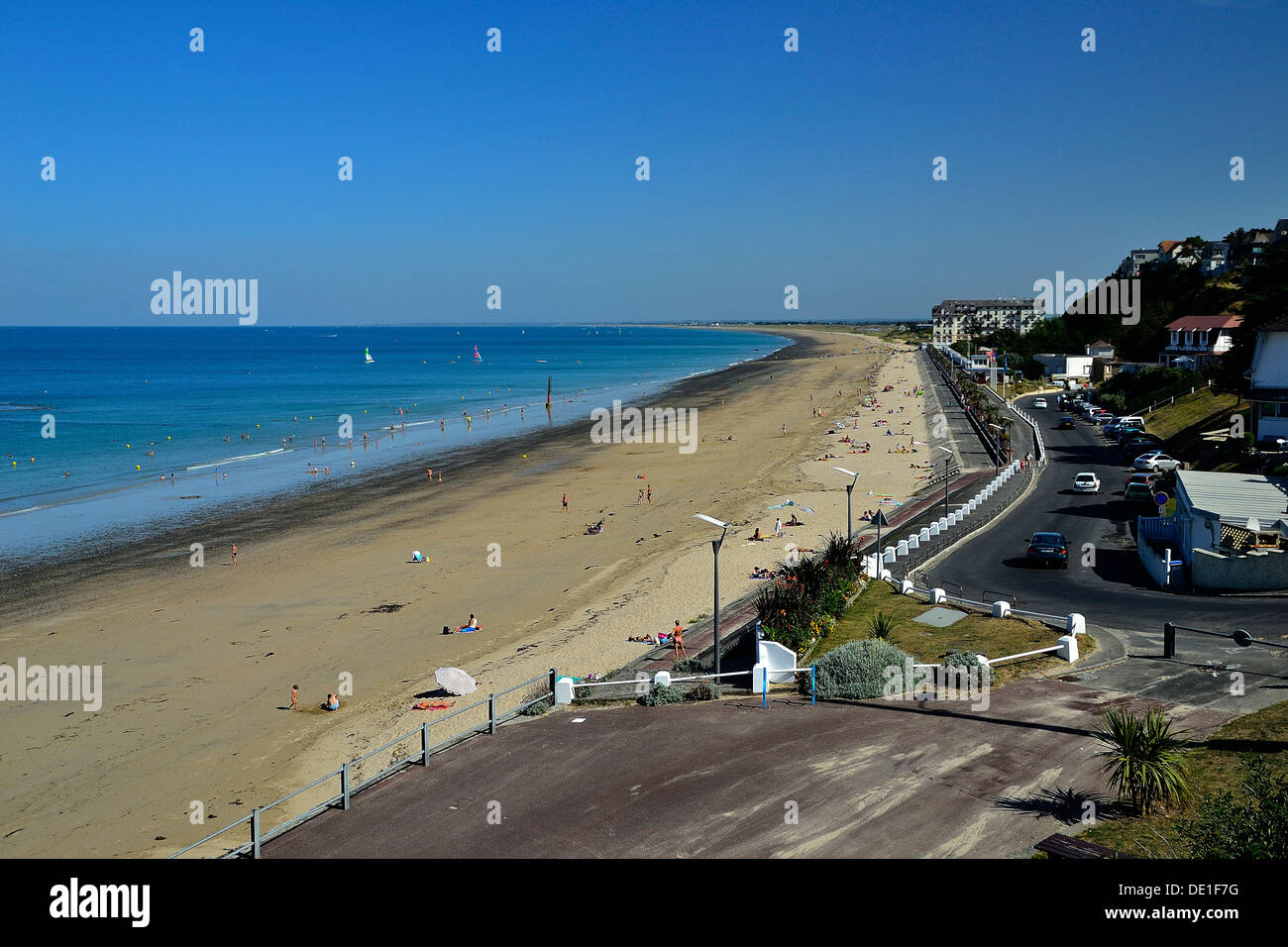 Donville Les Bains beach (Manche, Low Normandy, France). Stock Photo