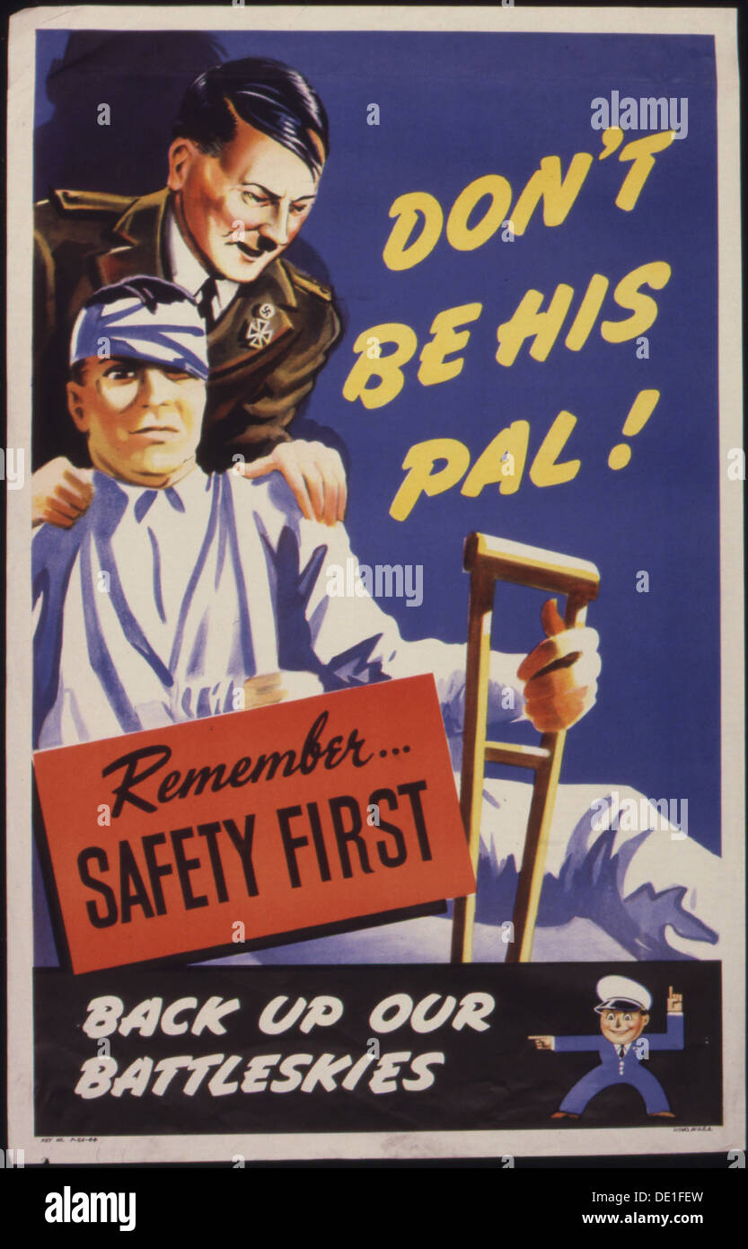 This World War II-era poster stresses the importance of safety in ...
