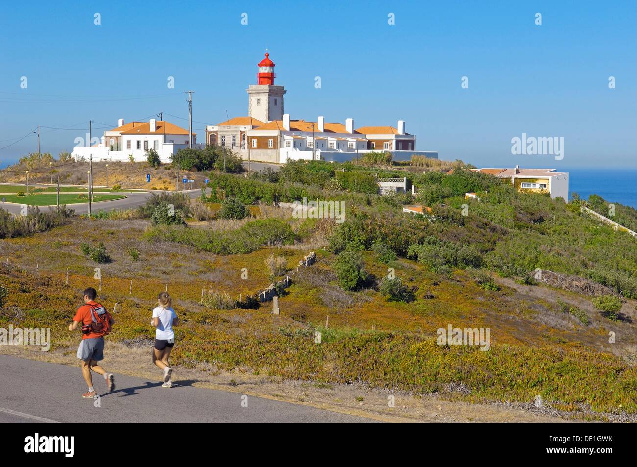 Cabo da Roca Lighthouse at Cape da Roca Lisbon district Sintra coast