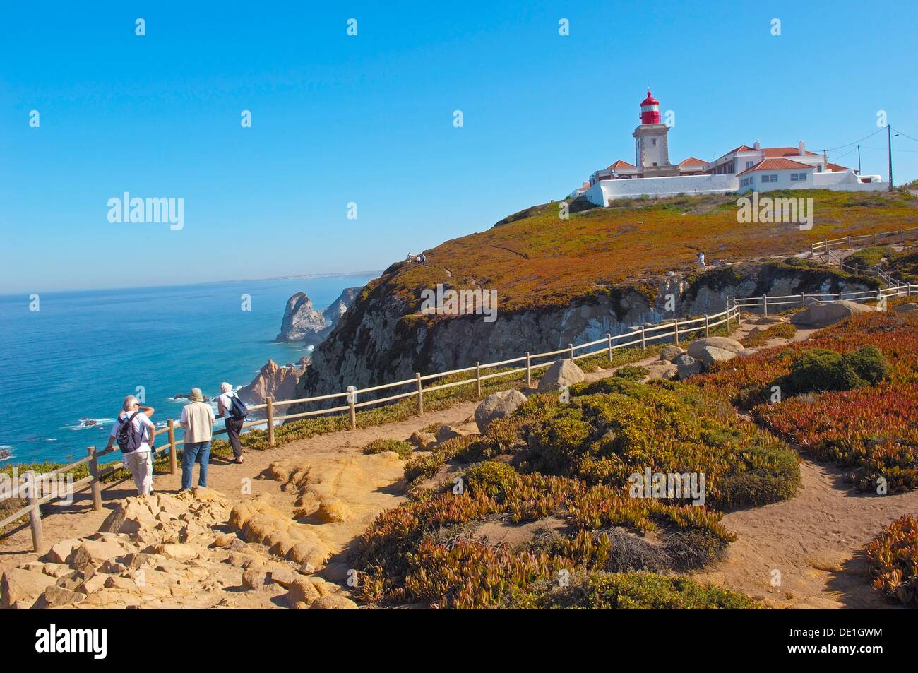 Cabo da Roca Lighthouse at Cape da Roca Lisbon district Sintra coast