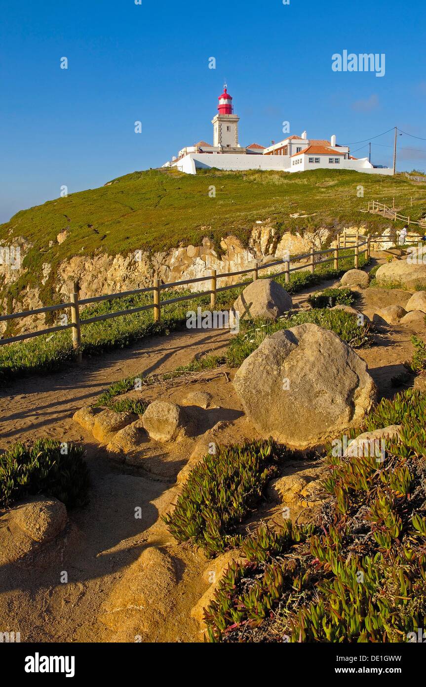 Cabo da Roca Lighthouse at Cape da Roca Lisbon district Sintra coast