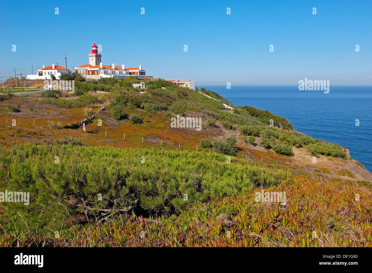 Cabo da Roca Lighthouse at Cape da Roca Lisbon district Sintra coast