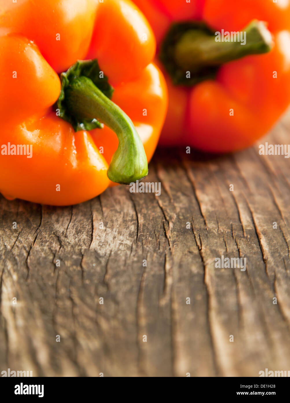 Fresh sweet orange pepper Stock Photo