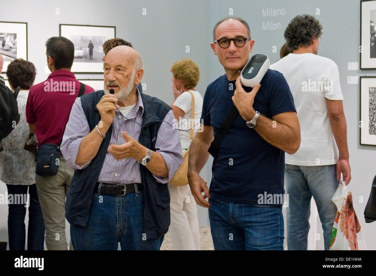 Italy, Milan, Gianni Berengo Gardin photographic exhibition, Gianni Berengo Gardin and Denis Curti Stock Photo