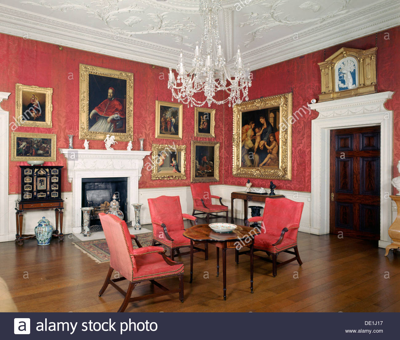 Interior, Corsham Court, Wiltshire. Artist: J Litten Stock Photo ...