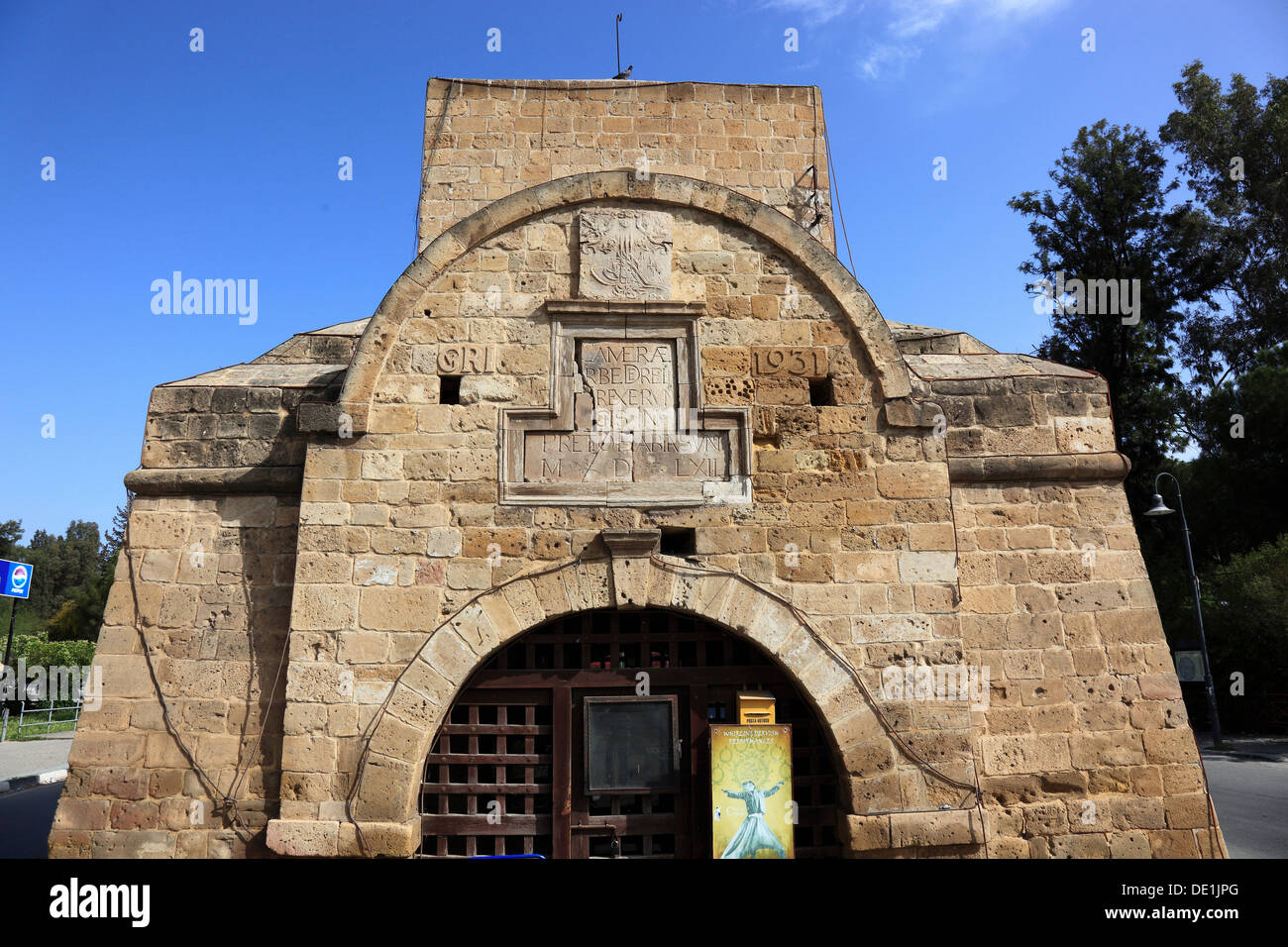 Lefkosa, Lefkosia, Nicosia, Northern Cyprus, the Girne Kapisi, Kyrenia-gate or Girne-gate in the north of the old town Stock Photo