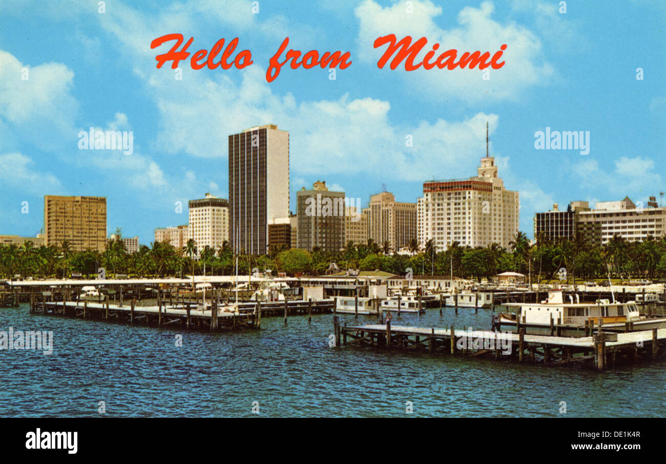 Postcard - It's Great to be in Miami! - Miami, Florida