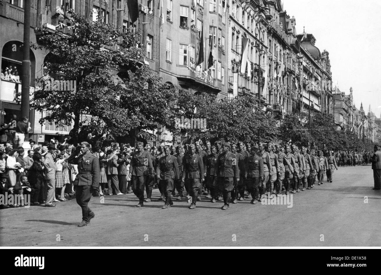 Second World War / WWII Czechoslovakia Prague Uprising May 1945 Stock ...