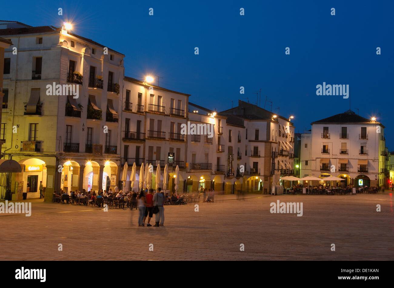 Plaza Mayor (main square) in old town, Caceres, UNESCO world Heritage