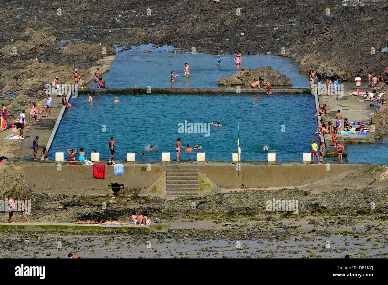Sea water swimming pool in Granville, near 'Plat Gousset' beach (Low