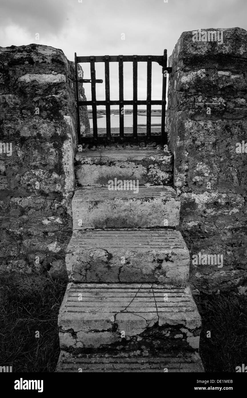 steps to the gate Stock Photo