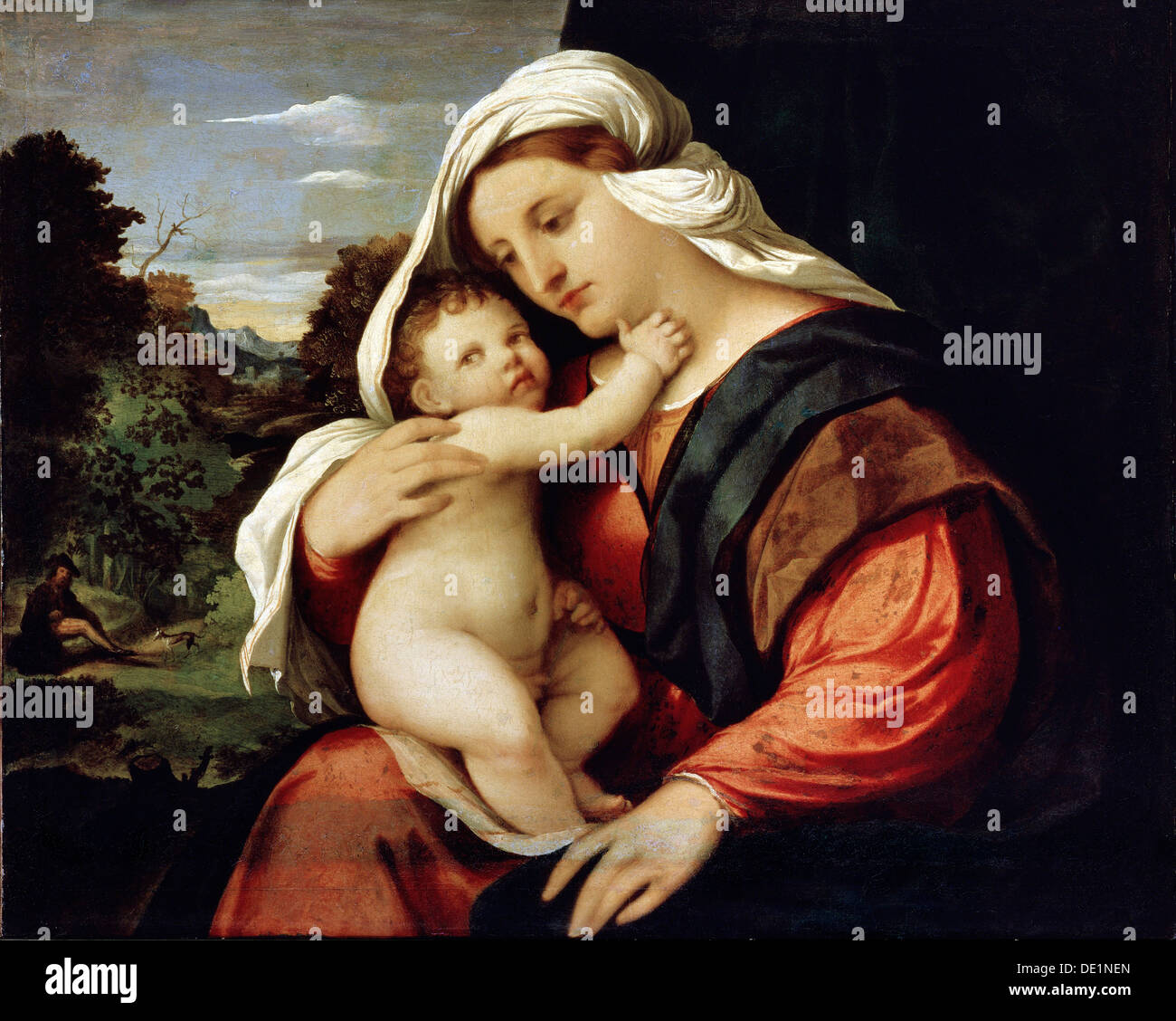 'Virgin and Child', 1515-1516.  Artist: Jacopo Palma il Vecchio Stock Photo