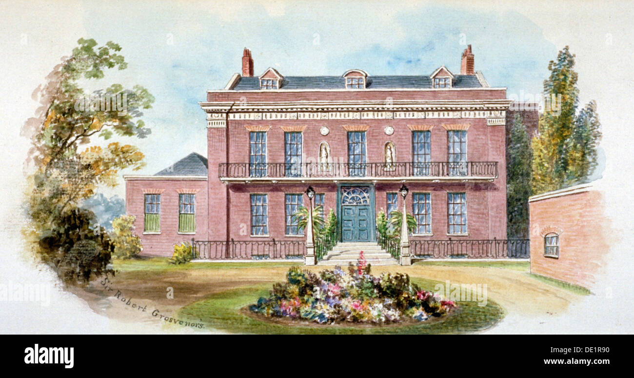 Peterborough House, Millbank, Westminster, London, c1810. Artist: Anon Stock Photo