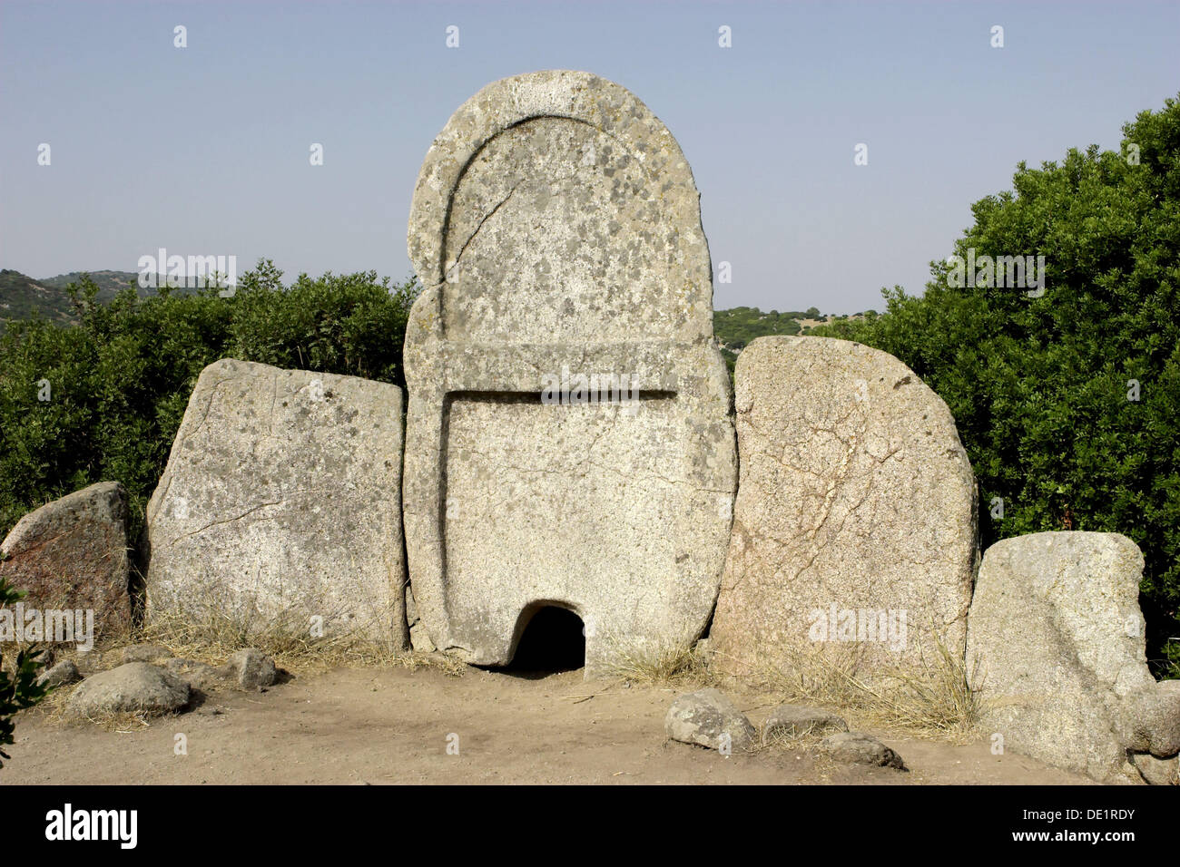 Sa Ena ´e Thomes tomb, Tombs of the Giants. Nuoro province, Sardinia, Italy Stock Photo Alamy