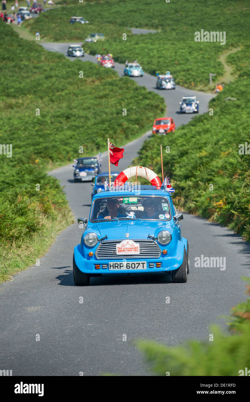Mini classic cars take part in the annual Mini Grand Tour across North