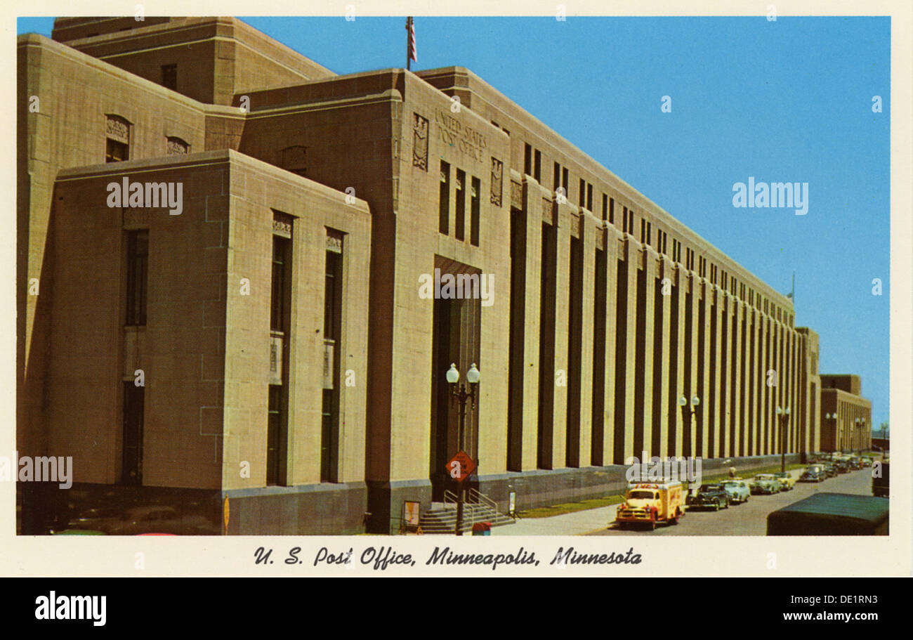 US Post Office, Minneapolis, Minnesota, USA, 1955. Artist Unknown