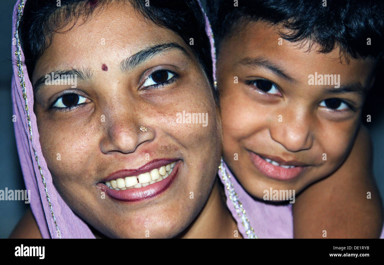 Indian mother son loving hi-res stock photography and images - Alamy