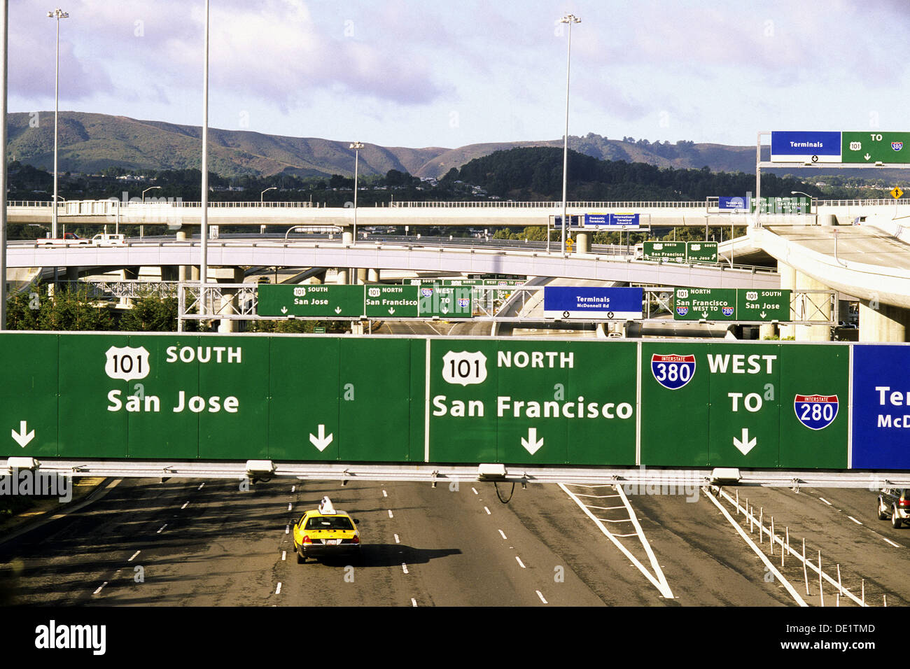 Freeway signs san francisco california hires stock photography and