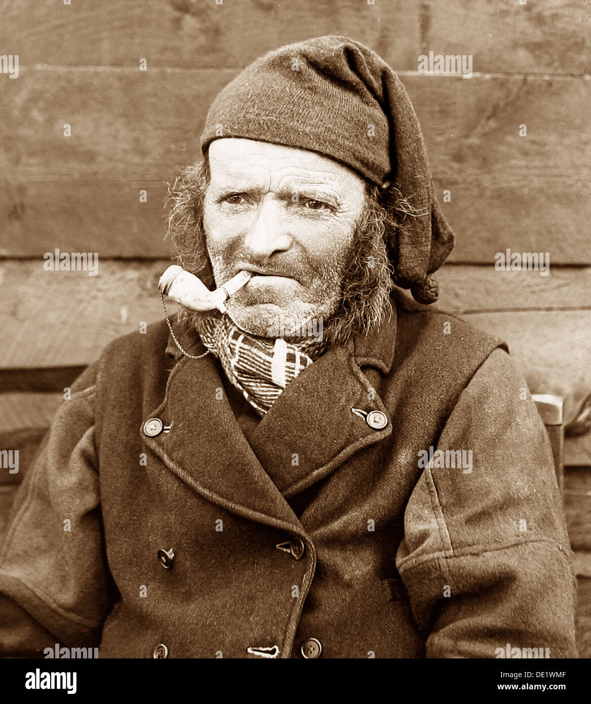 Fisherman Victorian period Stock Photo