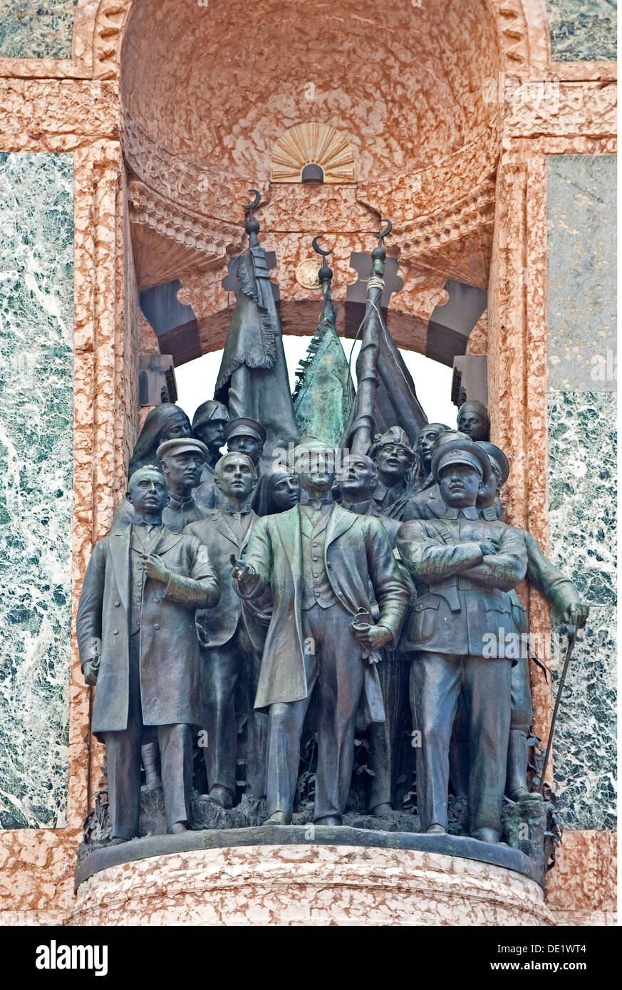 Kemal Atatuerk, Mustafa, 12.3.1881 - 10.11.1938, Turkish politician, President of the Republic of Turkey 1923 - 1938, monument, Taksim Square, Beyoglu, Istanbul, Turkey, Stock Photo