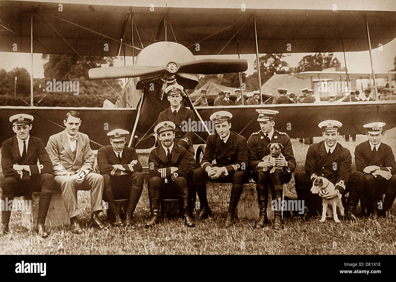 RNAS Airmen early 1900s Stock Photo