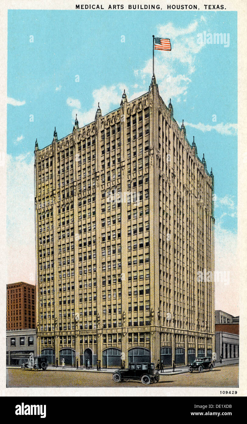 Medical Arts Building, Houston, Texas, USA, 1926. Artist Unknown Stock