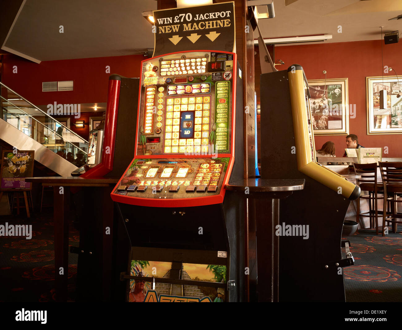Slot machine in pub UK Stock Photo