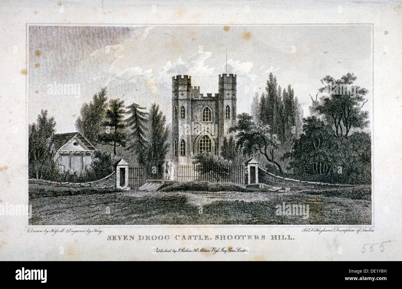 Severndroog Castle, Shooter's Hill, Woolwich, Kent, 1808. Artist: FR Hay Stock Photo