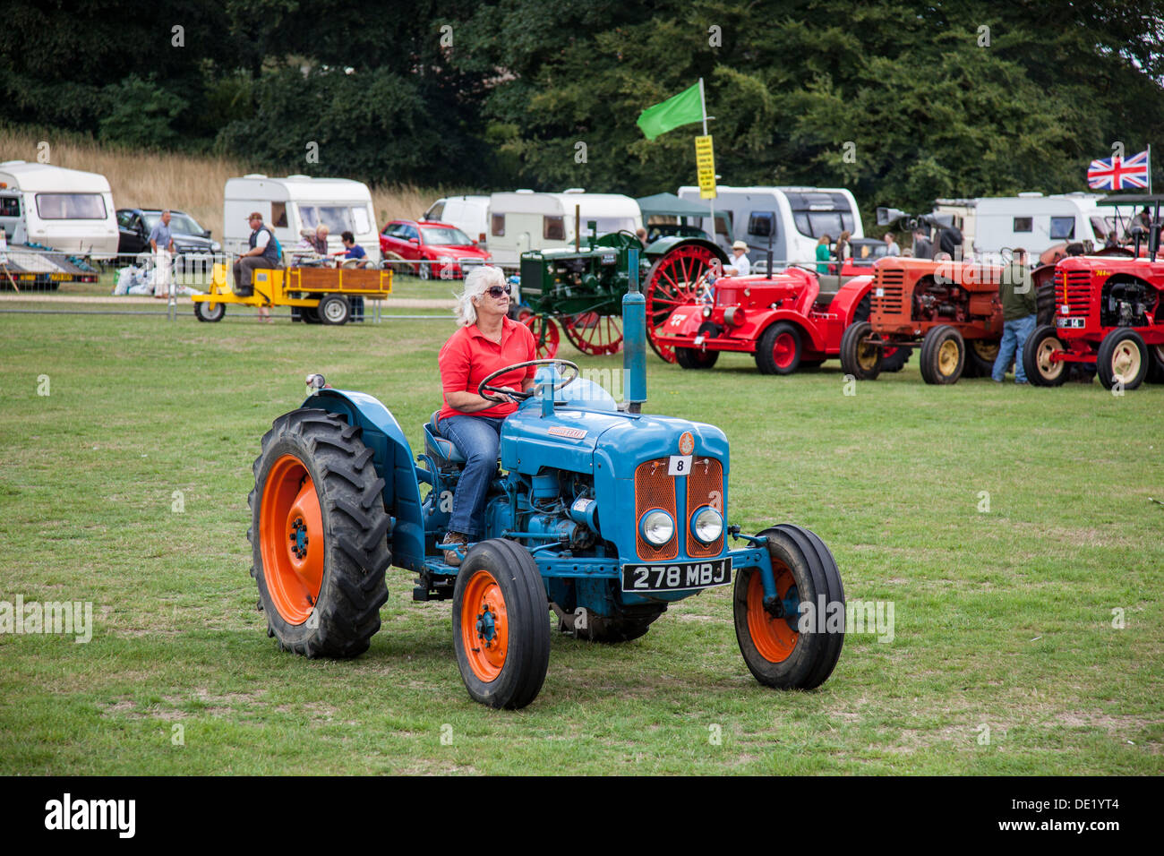 Vintage tractor at the Sandringham Game and Country Fair, Sandringham, Norfolk Stock Photo