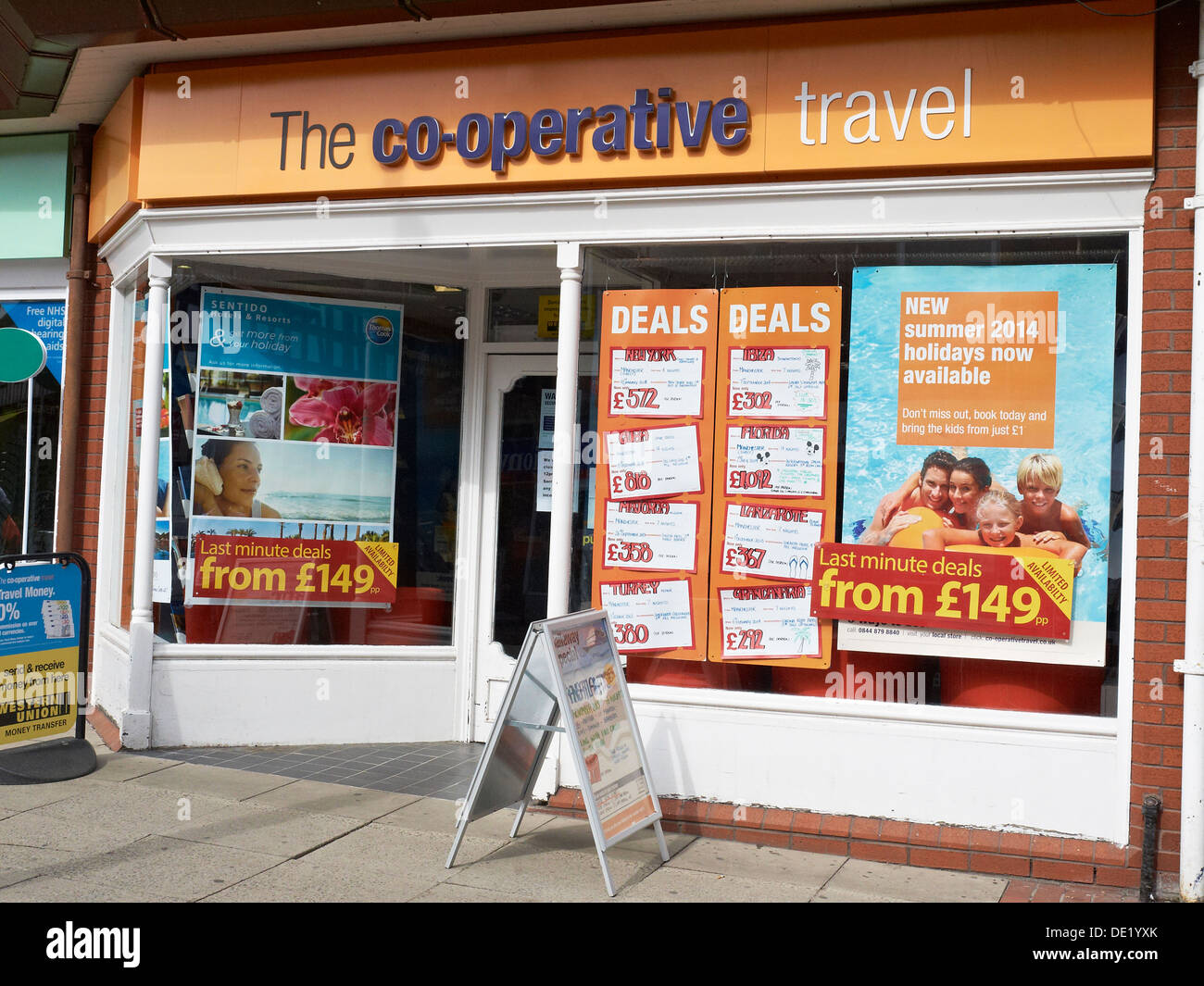The Co-operative travel shop in Northwich Cheshire UK Stock Photo