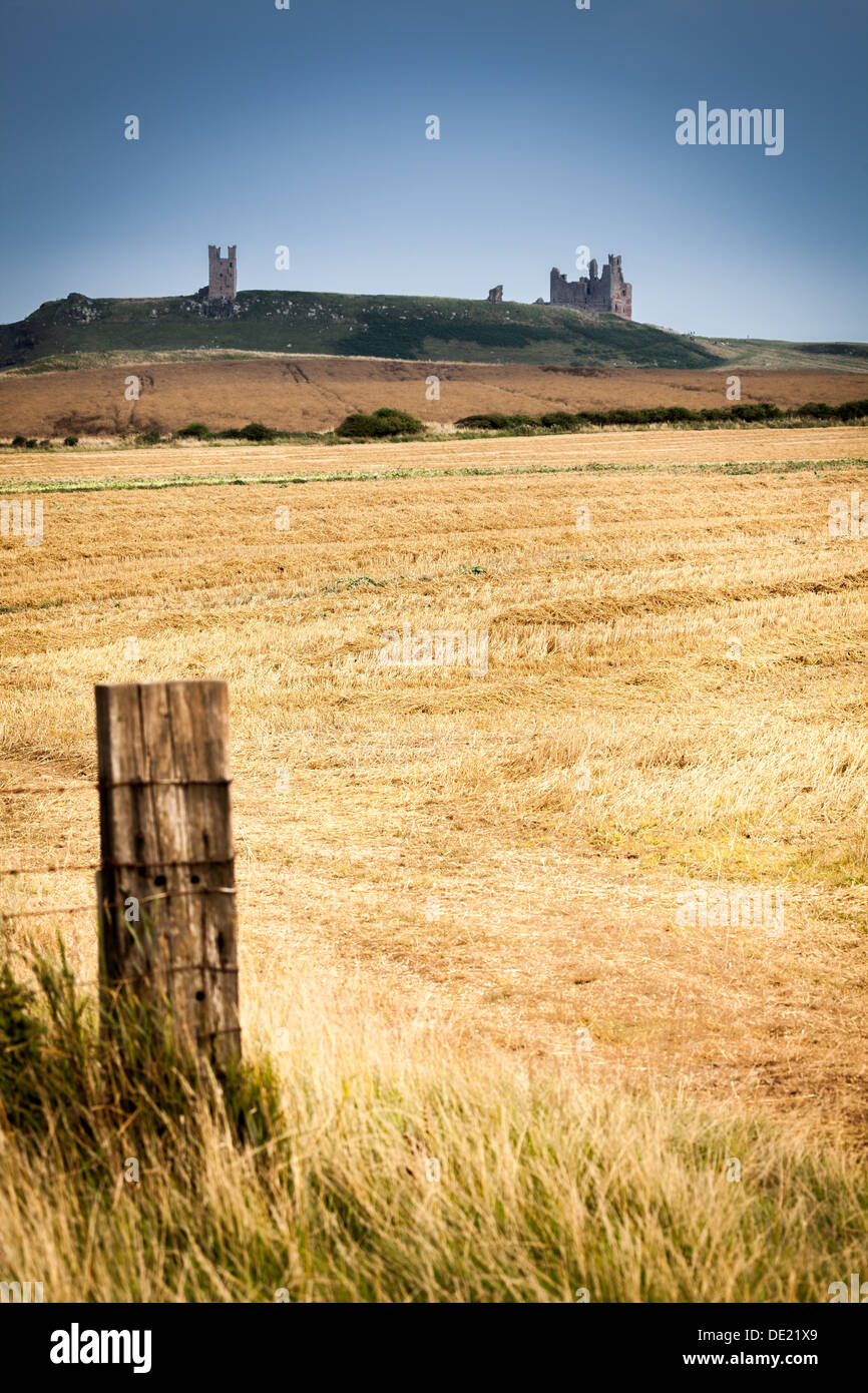 Dunstanburgh Castle, Craster, Northumberland, England, UK, GB Stock