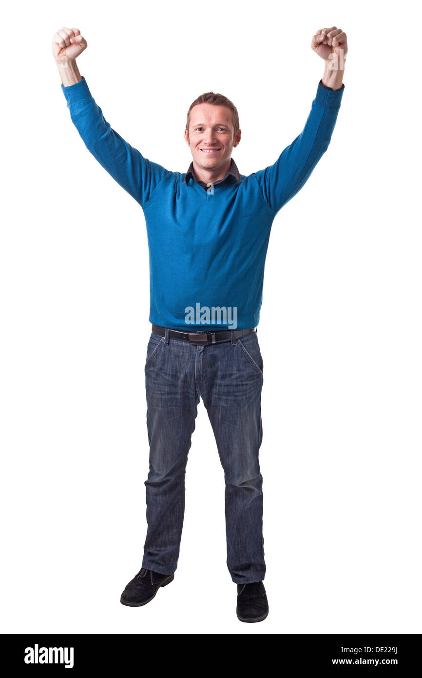 happy man isolated on white background Stock Photo