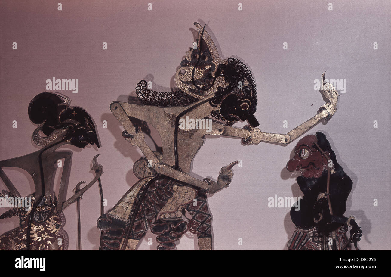 Wayang kulit shadow puppets used in popular allnight performances