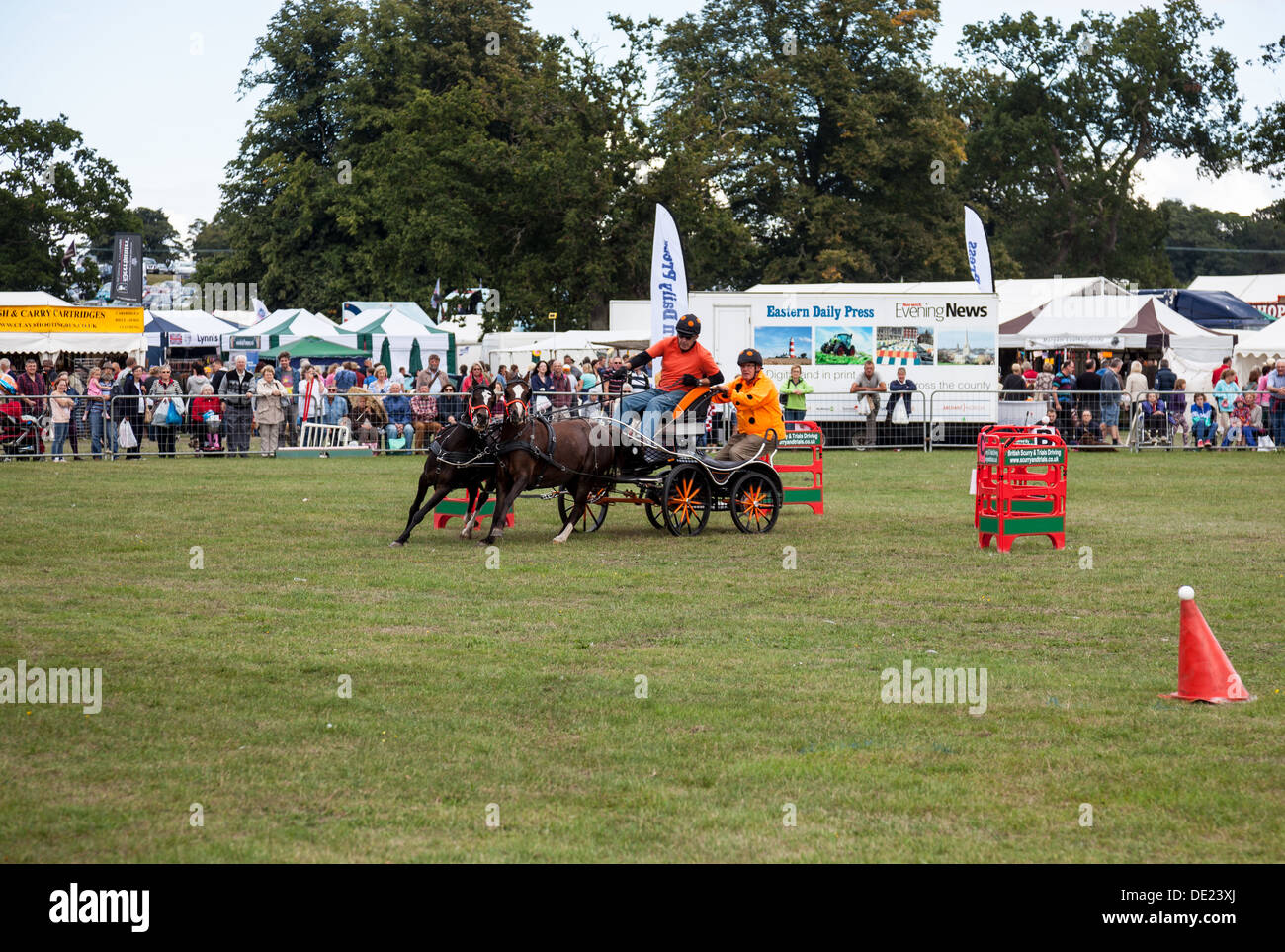Horse and cart racing at the Sandringham Game and Country Fair