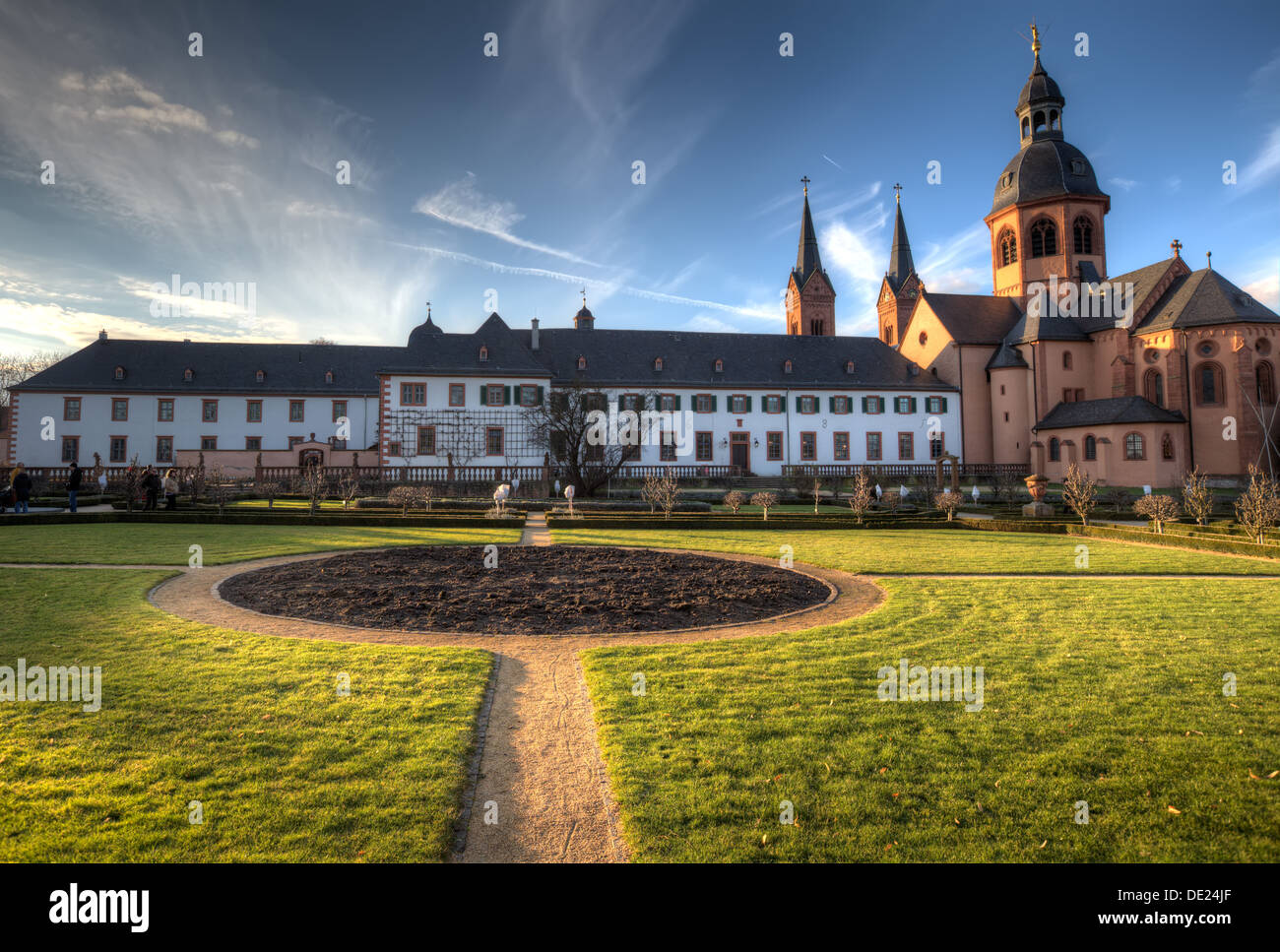 The former Benedictine abbey and herb garden in Seligenstadt. Stock Photo