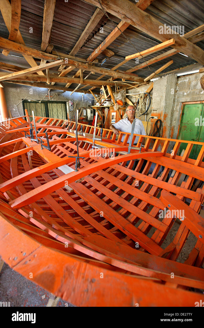 Mr. Kapadais, one of the last traditional shipbuilders (retired now) at